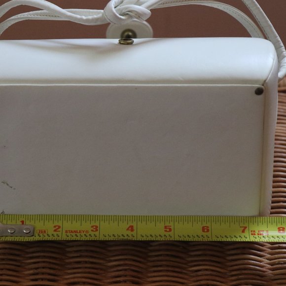 White leather structured Handbag - Picture 4 of 8